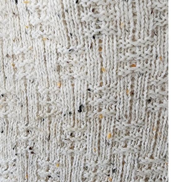 Van Heusen For Her Vtg 90's Button Up  Sweater Vest Cream Speckled Knit W Small - Picture 9 of 9